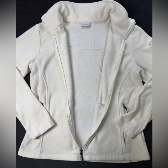 Columbia Idaho Vandals Football White Full Zip Fleece Sweater Women’s Size L - Picture 5 of 10